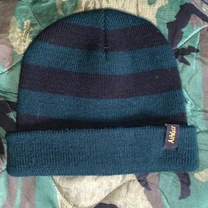 Thrifted UNISEX Dr Martens Green and Black Stripe Beanie
